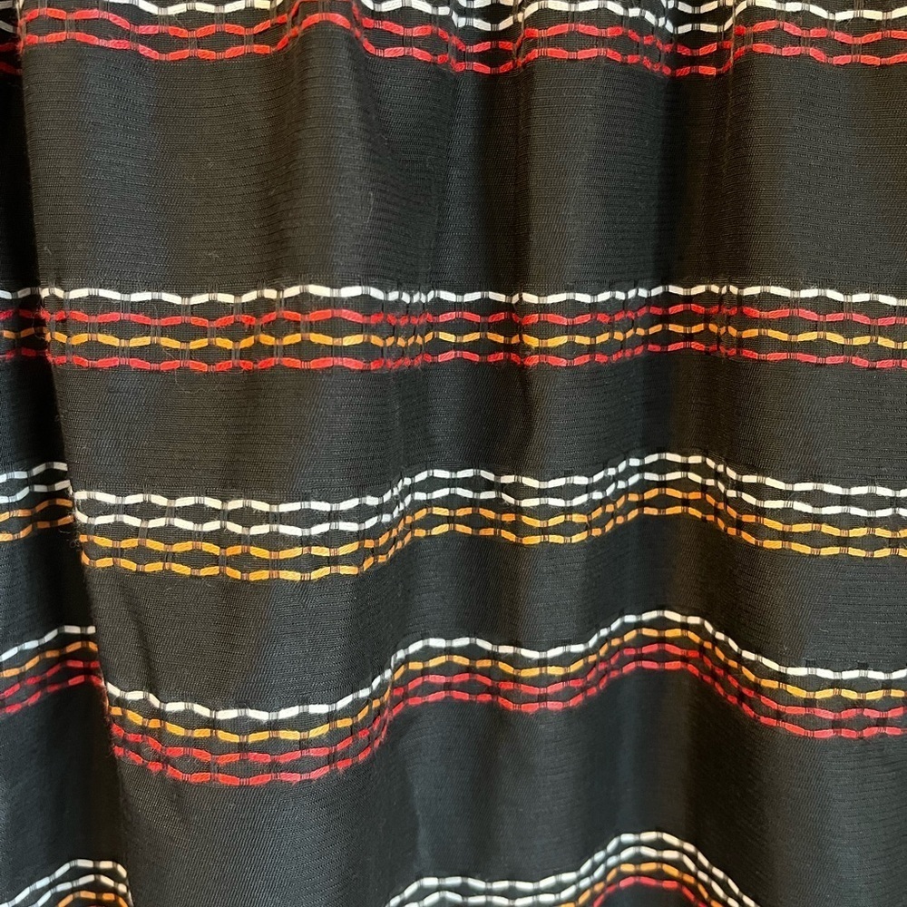 Anthropologie Hutch Embroidered Striped Midi Dress Smocked Puff Sleeve Med EUC - Picture 6 of 9